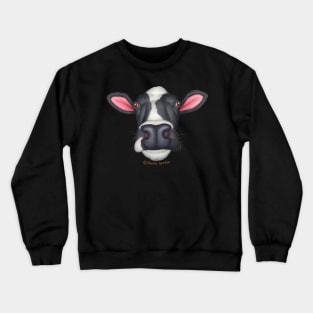 Cute Cow Head Design Crewneck Sweatshirt